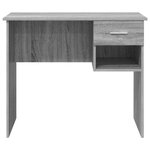 vidaXL Bureau Gris Sonoma 90 x 49 x 75 cm Bois d'ingénierie
