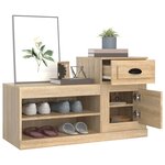 vidaXL Armoire à chaussures chêne sonoma 100x42x60cm bois d'ingénierie