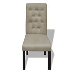 vidaXL Chaises à manger lot de 2 beige tissu
