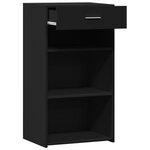 vidaXL Buffet noir 50x42 5x93 cm bois d'ingénierie