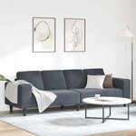 vidaXL Ensemble de Canapés Gris foncé Velours