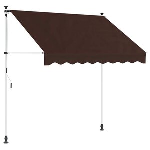 vidaXL Auvent rétractable manuel Marron 150 cm