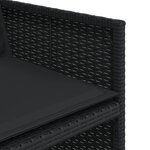 vidaXL Ensemble à manger de jardin 11 Pièces coussins noir résine tressée