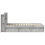 vidaXL Cadre de lit avec rangement Gris béton 75 x 190 cm