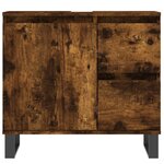 vidaXL Armoire de bain chêne fumé 65x33x60 cm bois d'ingénierie