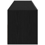 Meuble TV vidaXL avec LED Chêne Noir 120x35x40 cm Bois d'ingénierie