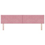 vidaXL Tête de Lit LED avec des lumières à LED Rose 200 cm Velours