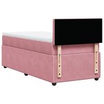vidaXL Sommier à lattes de lit et matelas Rose 80x200 cm Velours