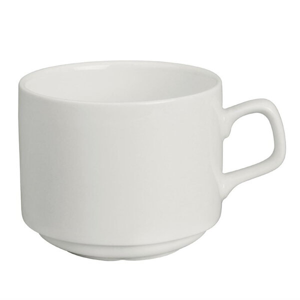 Tasses empilables porcelaine blanche 200 ml - lot de 6 - lumina fine china -  - céramique105 x65mm