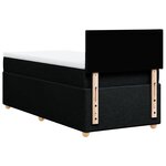 vidaXL Sommier à lattes de lit et matelas Noir 80x200 cm Tissu