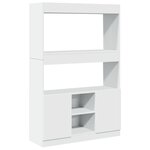 vidaXL Buffet haut blanc 92x33x140 cm bois d'ingénierie