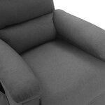 vidaXL Fauteuil de massage Gris clair Tissu