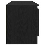 vidaXL Meuble TV chêne noir 102x30x36 cm bois d'ingénierie
