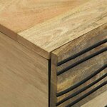 vidaXL Table basse Marron et Noir 80 x 50 x 40 cm Bois d'acacia massif