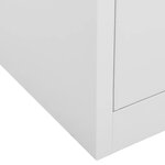 Armoire de bureau rangement avec étagère réglable 90 x 40 x 102 cm en acier gris clair 02_0046904