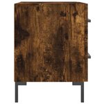 vidaXL Table de chevet chêne fumé 40x35x47 5 cm bois d’ingénierie