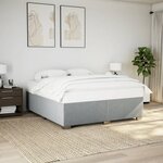 vidaXL Cadre de lit sans matelas gris clair 180x200 cm tissu