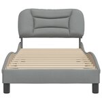 vidaXL Cadre de lit sans matelas gris clair 90x200 cm tissu