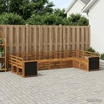 vidaXL Ensemble de canapé d'angle 7 Pièces Naturel Bois d'Acacia Massif
