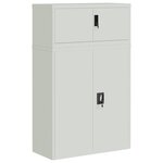 vidaXL Classeur gris clair 90x40x145 cm acier