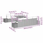 vidaXL Set de jardin 9 pièces avec coussins beige