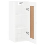 vidaXL Armoire murale blanc brillant 34 5x34x90 cm bois d'ingénierie