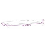 vidaXL Dessus de bureau 100x60x2 5 cm bois massif de hêtre