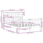vidaXL Lit bibliothèque sans matelas 140x200 cm bois massif de pin
