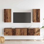 vidaXL Ensemble meuble TV 4 Pièces Bois ancien 160 x 30 x 30 cm