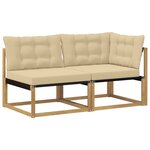 vidaXL Unité de canapé sectionnel Blanc 162 5 x 83 x 73 cm