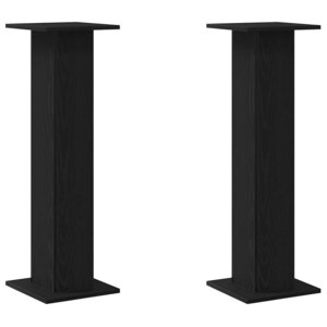 vidaXL Support de Plante 2 Pièces Chêne noir 30 x 30 x 95 cm