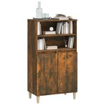 vidaXL Buffet haut Chêne fumé 60x36x110 cm Bois d'ingénierie
