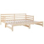 vidaXL Lit coulissant 2x(80x200) cm Bois de pin massif