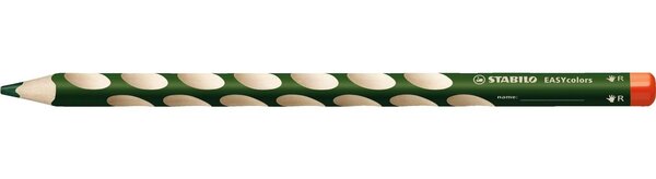 Crayons de couleur EASYcolors, pour droitiers, vert STABILO