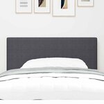 Tête de lit LED vidaXL Simple Gris Foncé 90 cm en Velours
