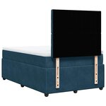 vidaXL Sommier à lattes de lit et matelas Bleu foncé 120x200cm Velours
