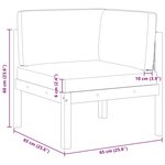 vidaXL Canapé d'angle de jardin avec coussins en bois d'acacia et corde