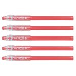 Stylo Roller FRIXION ball Sticks Pointe Moyenne Rose Corail x 5 PILOT