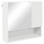 vidaXL Ensemble de mobilier de salle de bain Montage mural 4 Pièces Blanc