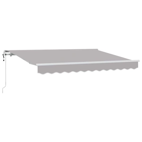 vidaXL Auvent Rétractable Gris clair 350 x 200 cm tissu