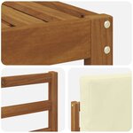 vidaXL Ensemble de canapés d'extérieur 6 pc Naturel et Crème