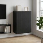 vidaXL Armoire Murale Noir 66 x 34 5 x 90 cm Bois d'ingénierie