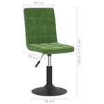 vidaXL Chaises pivotantes à manger lot de 2 vert foncé velours