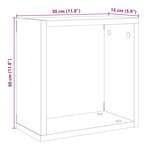 vidaXL Étagères cube murales 4 Pièces vieux bois 30x15x30 cm