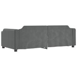 vidaXL Lit de repos sans matelas gris foncé 90x190 cm tissu
