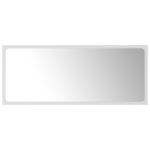 vidaXL Miroir de salle de bain Blanc 90x1 5x37 cm Aggloméré