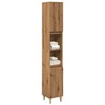 vidaXL Armoire de salle de bain chêne artisanal 30x30x190 cm