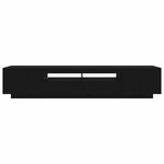 vidaXL Meuble TV 2 Pièces Noir 200 x 35 x 40 cm Bois d'ingénierie
