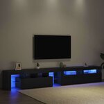 vidaXL Meubles TV 3 Pièces Chêne noir 260 x 36.5 x 40 cm