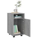 vidaXL Armoire appoint à roues Sonoma gris 33x38x60 cm
